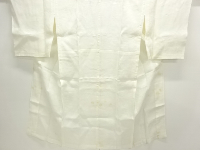 アンティーク　本麻透かし織　波車模様長襦袢